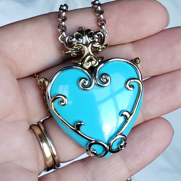 SOLD Michael Valitutti 18k&925 Turquoise Necklace - Picture 3 of 7